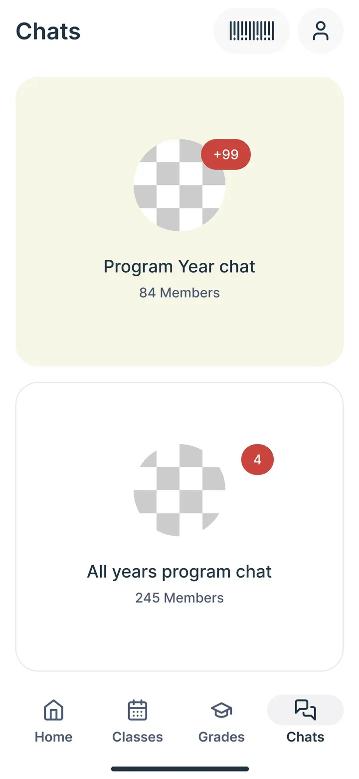 Chats, step 1: Chats
