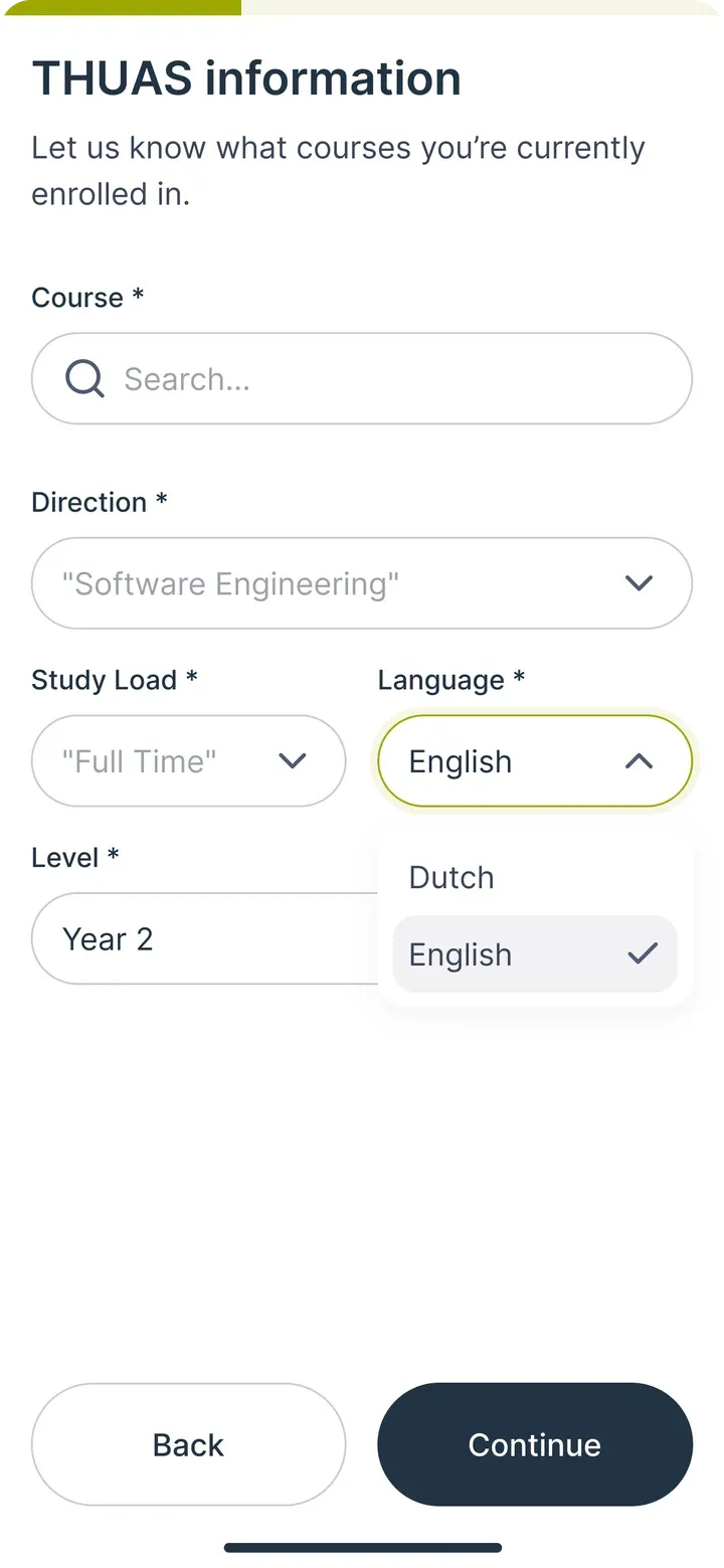Onboarding, step 3: Courses